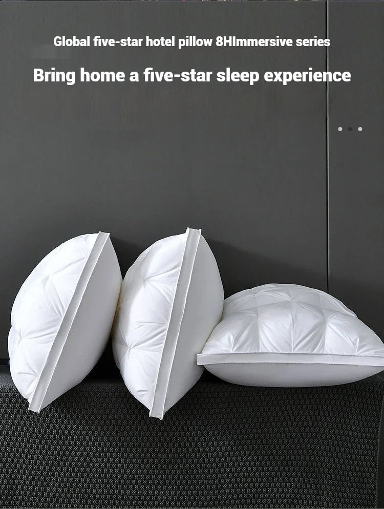 Almohada de Hotel de 5 Estrellas – Almohada Suave Tridimensional de Color Sólido, Cómoda Almohada de Cama de Tela Lavada para el Hogar, Dormitorio y Ropa de Cama de Hotel de Lujo