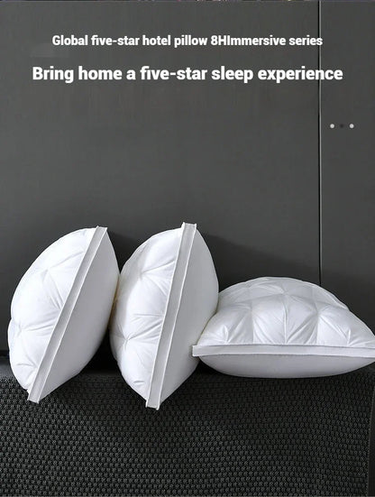 Almohada de Hotel de 5 Estrellas – Almohada Suave Tridimensional de Color Sólido, Cómoda Almohada de Cama de Tela Lavada para el Hogar, Dormitorio y Ropa de Cama de Hotel de Lujo