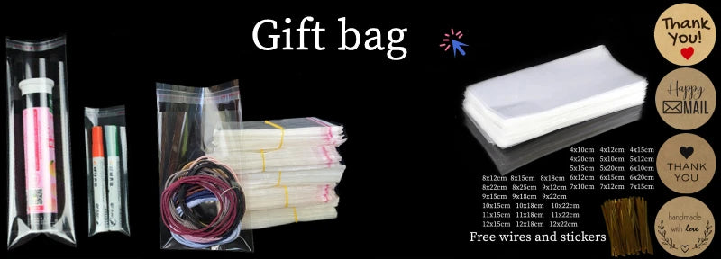 OPP Self-Sealing Transparent Bags – Clear Cellophane Packaging Pouches with Adhesive Closure for Jewelry, Candy, Cookies & Gift Packaging