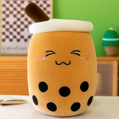 Giant Bubble Tea Plush Pillow – 22–70cm Squishy Milk Tea Boba Stuffed Toy Fruit Drink Bottle Decor Gift
