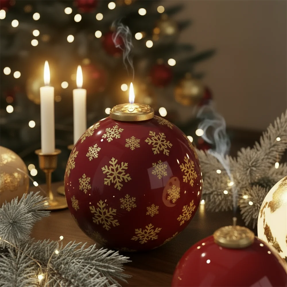 Christmas Bauble Candle Silicone Mold – DIY Scented Candle Making Mould for Xmas Gifts, Holiday Crafts & Home Decoration