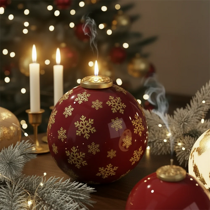 Christmas Bauble Candle Silicone Mold – DIY Scented Candle Making Mould for Xmas Gifts, Holiday Crafts & Home Decoration