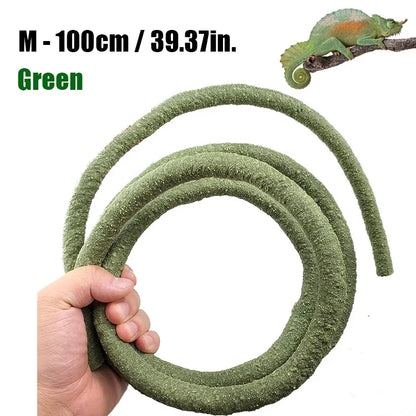 Bendable Reptile Jungle Vines – Flexible Foam Rattan Fake Branches for Lizard & Chameleon Terrariums, Rainforest Habitat Landscaping Decor