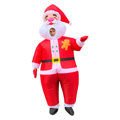 Adult Inflatable Christmas Costumes Santa Claus Christmas Tree Snowman Cosplay Suit for Halloween, Purim, Fancy Dress Parties and Holiday Celebrations
