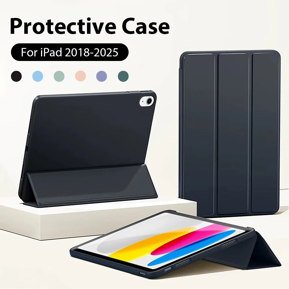 Funda protectora para iPad con soporte para iPad A16 de 11.ª generación, 10.ª generación, iPad Pro 11/13 M4 y M5, Pro 12.9, iPad Air 11 M3 (2025), Air 4/5 y iPad 7.ª/8.ª/9.ª 10.2