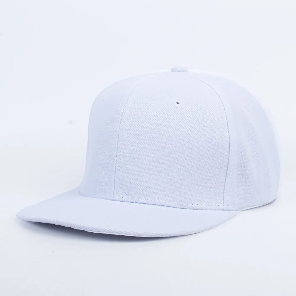 Classic Plain Snapback Baseball Cap – Adjustable Unisex Flat Brim Hat for Casual, Streetwear & Outdoor Wear