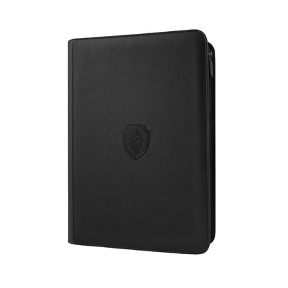 9 Pocket Zipper Trading Card Binder | 360 Card Holder Album with Premium PU Cover & Side-Loading Sleeves