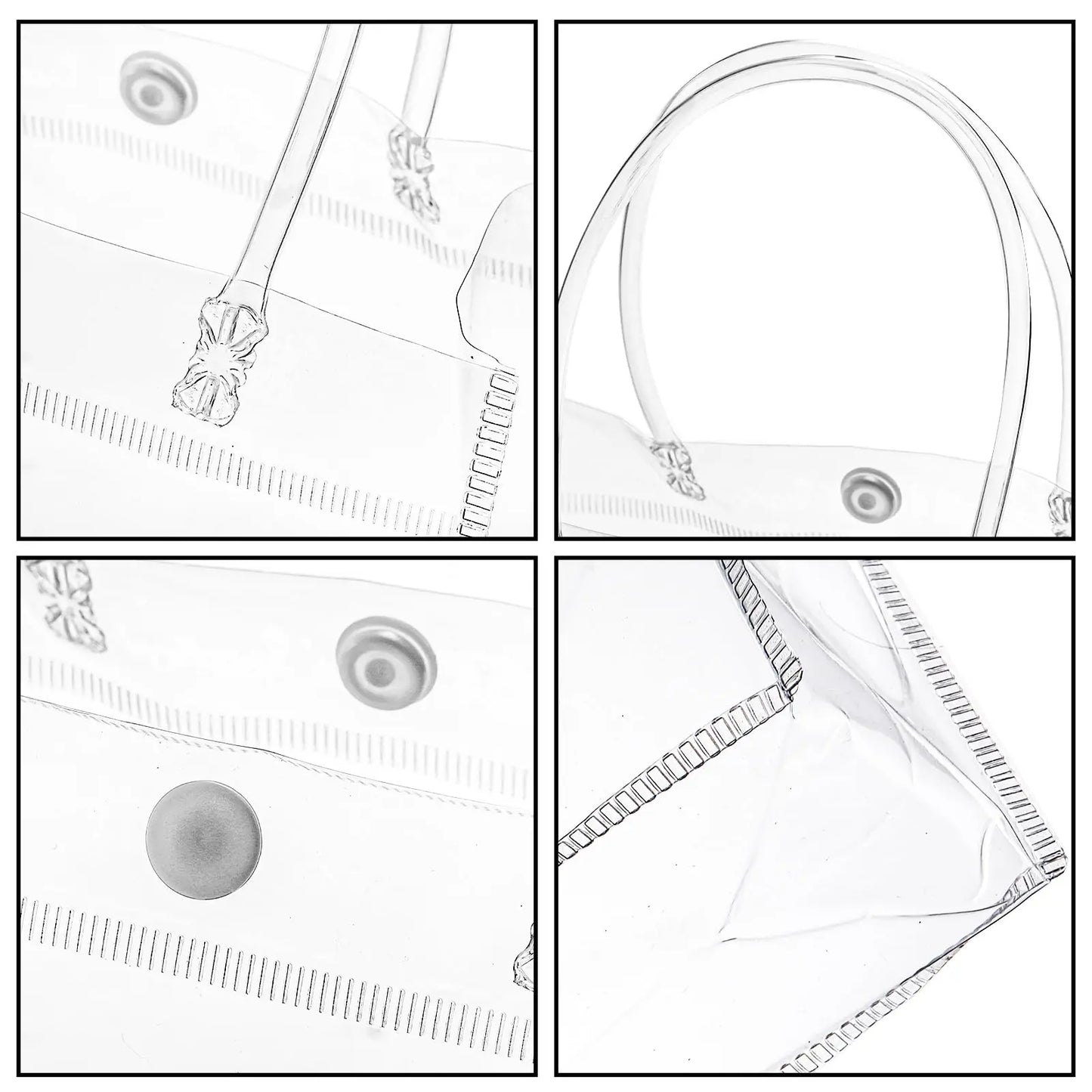 Bolsas de regalo de PVC transparente con asa – Bolsas de regalo de plástico reutilizables transparentes para cosméticos, empaques minoristas, recuerdos de fiesta y compras