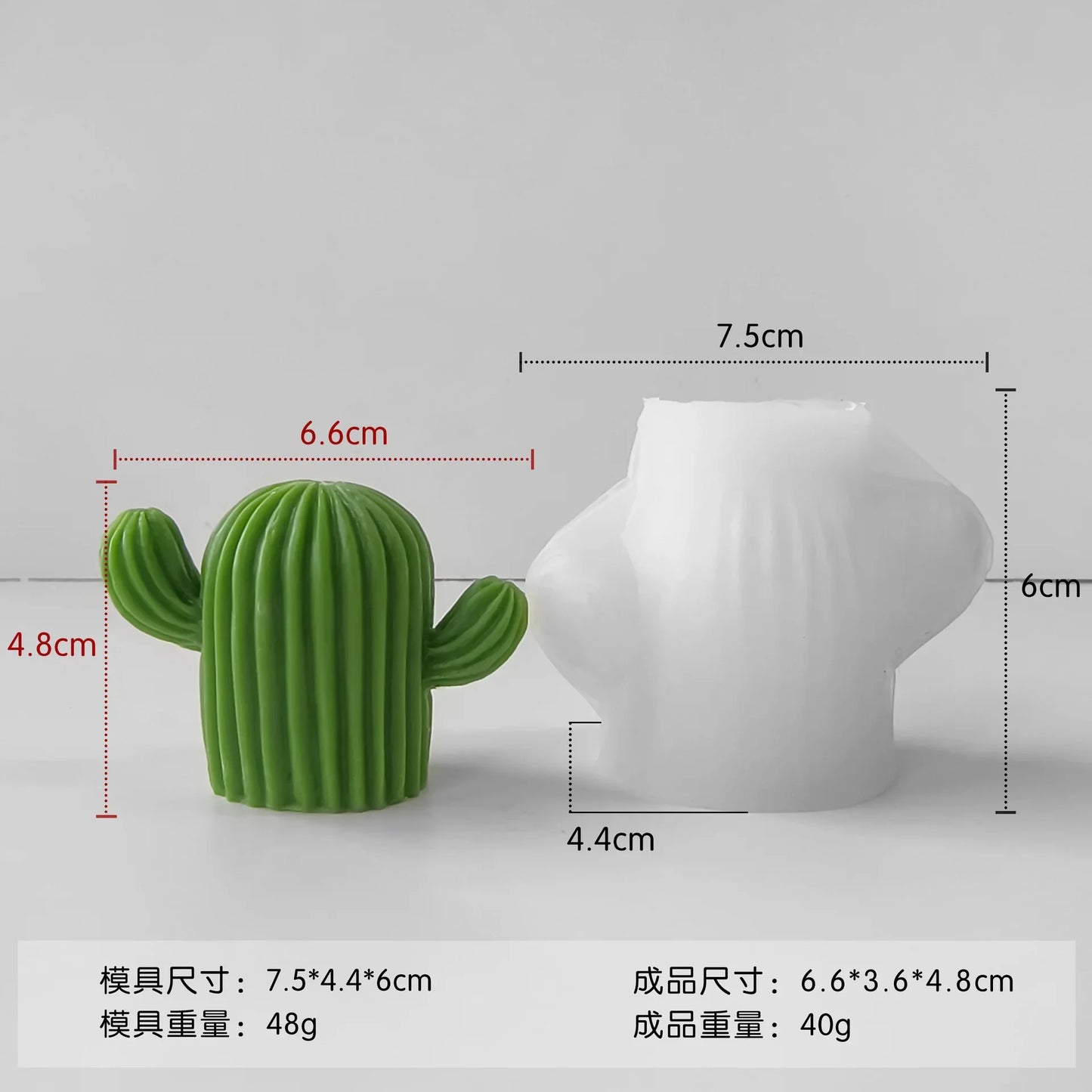 Molde de Silicona para Velas de Aromaterapia con Diseño de Cactus DIY – Molde de Plantas Suculentas para Velas Hechas a Mano de Cera de Soja, Manualidades de Resina, Adornos de Yeso y Proyectos DIY de Decoración del Hogar