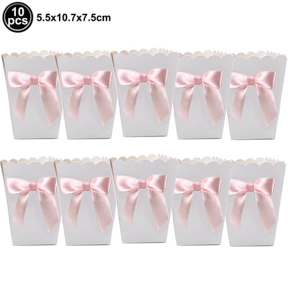 Kit de Fête d'Anniversaire Rose – Thème Princesse Bannière, Ballons Nœud, Pailles, Assiettes en Papier Jetables, Serviettes et Gobelets Vaisselle Décorations pour Fêtes d'Anniversaire de Filles