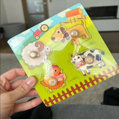 Jouet de puzzle en bois Montessori pour bébé – Jeu d'apprentissage éducatif pour les tout-petits de 1 à 3 ans, activité de développement cérébral d'association de formes pour enfants, cadeau d'anniversaire et jouet d'apprentissage précoce