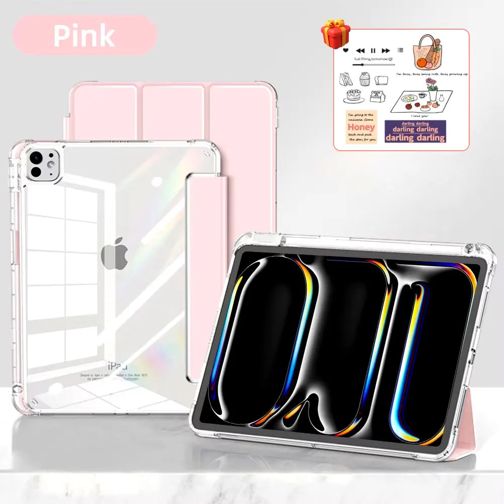 Étui pour iPad avec porte-crayon pour iPad Air 6/5, iPad Pro 11/12.9/13, iPad 10e génération, 10.2, 9.7 et iPad Mini 7/6 – Étui intelligent de protection