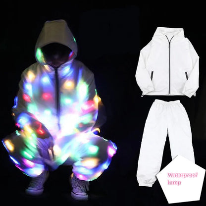 LED Light-Up Rave Jacket – Waterproof Glowing Costume for Dance, Festivals & Night Events