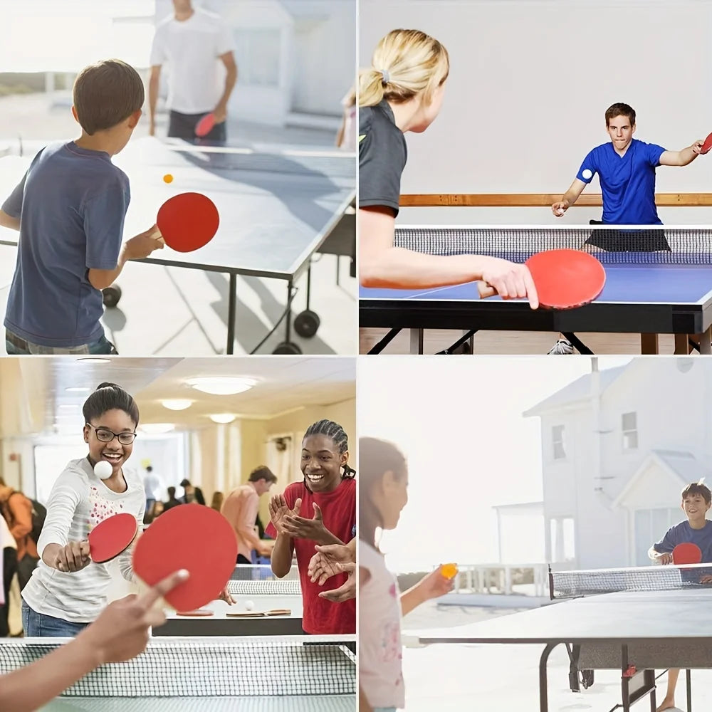 Portable Table Tennis Set – Ping Pong Paddle Set with Retractable Net, Carry Bag & 40+ Balls for Indoor/Outdoor Games Gift
