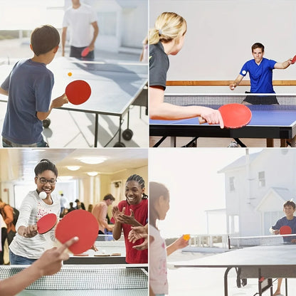 Portable Table Tennis Set – Ping Pong Paddle Set with Retractable Net, Carry Bag & 40+ Balls for Indoor/Outdoor Games Gift