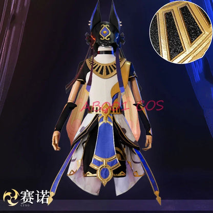 Genshin Impact Cyno Cosplay Costume – Men’s Combat Uniform Full Set with Hat for Halloween & Roleplay Anime Outfit