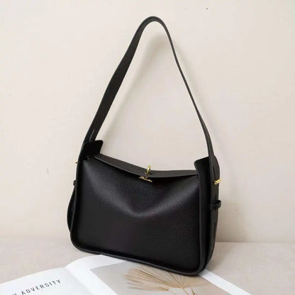 Women's Genuine Leather Shoulder Bag – Luxury Cowhide Crossbody & Underarm Tote with Large Capacity, Elegant Fashion Handbag for Everyday Use