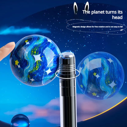 Stylo gel flottant magnétique – Stylo fidget rotatif créatif pour soulager le stress, pratiquer l'écriture pour les étudiants, l'utiliser au bureau et offrir un cadeau de papeterie unique