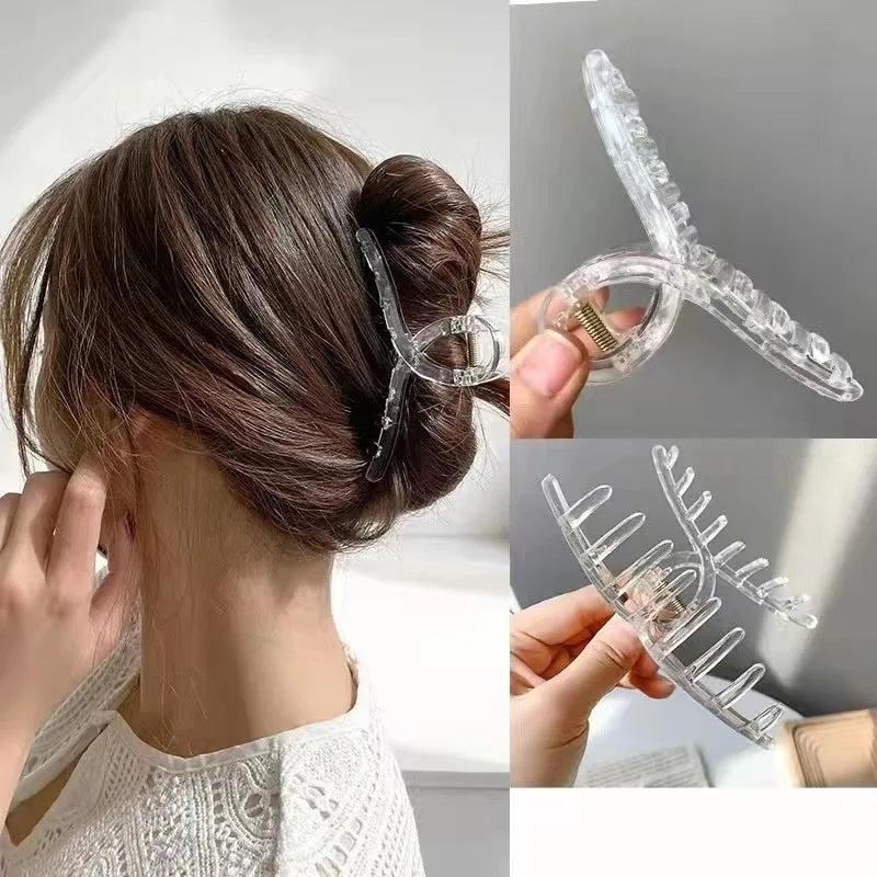 Elegant Geometric Bow Hair Claw Clip for Women – Vintage Large Metal Hair Clip Barrette Hair Accessory