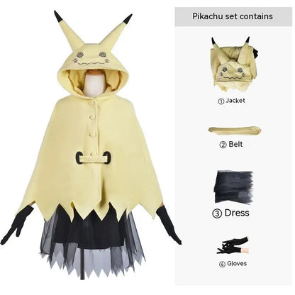 Mimikyu Anime Cosplay Costume – Women’s Dress-Up Outfit for Halloween, Comic-Con & Carnival (Complete Coser Prop Set, Adult Size)