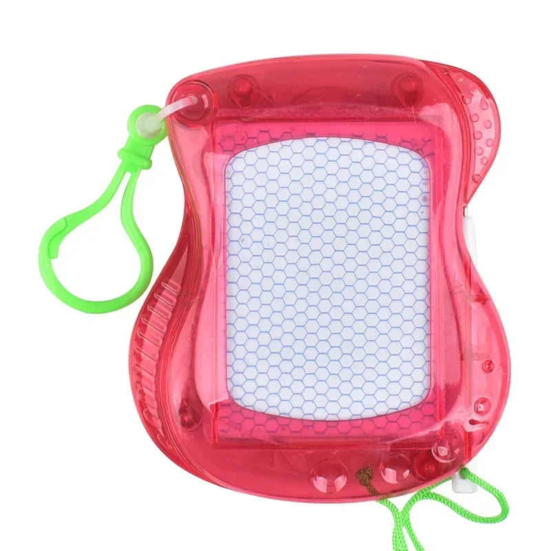 1PC Mini Magnetic Drawing Board Keychain – Colorful Erasable Doodle Sketch Writing Pad with Backpack Clip for Boys & Girls