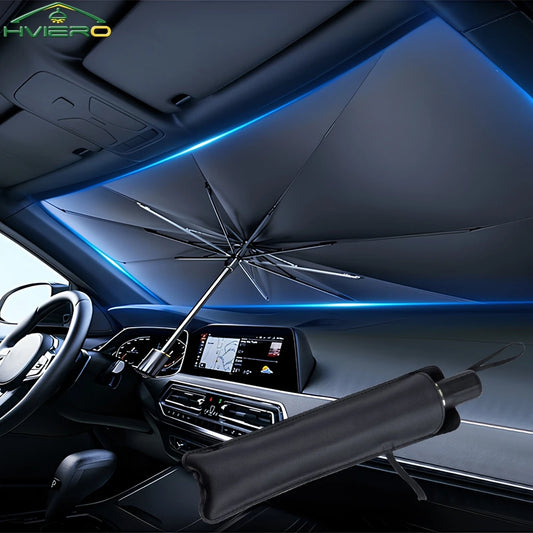 Parasol Plegable para Parabrisas de Coche Tipo Sombrilla – Visera Parasol Delantera para Ventana de Coche con Protección UV para el Interior del Vehículo