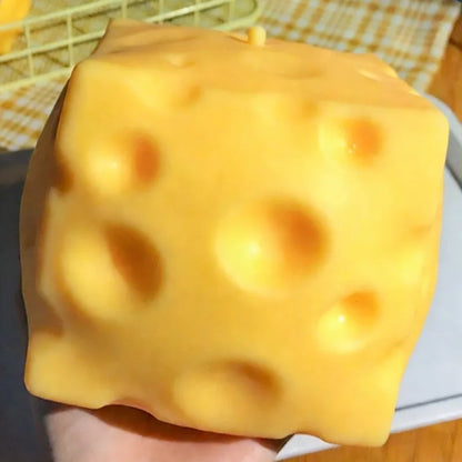 Giant Cheese Squishy Toy – Extra Large Slow Rebound Fidget Stress Relief Squeeze Toy for Adults & Kids