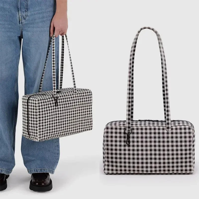 Bolso de hombro tipo tote de nailon de gran capacidad para mujer – Bolso de mano de diseñador de lujo, ligero y versátil para el trabajo, viajes, compras y uso diario a la moda