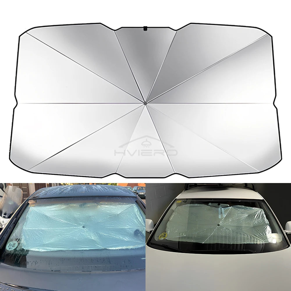 Pare-soleil pliable pour pare-brise de voiture – Pare-soleil avant anti-UV pour intérieur de véhicule
