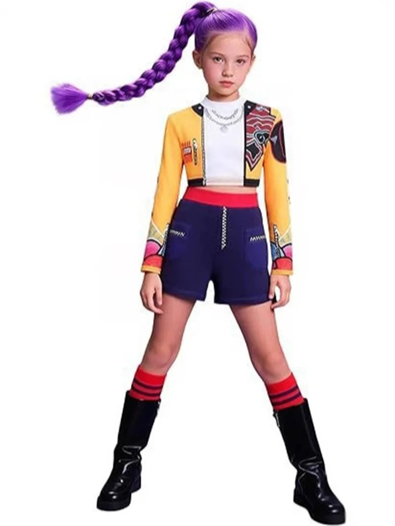 Kids Cosplay Costume Set – Cartoon Anime Stage Performance Outfit for Girls, Movie Roleplay Party Clothing (Ages 3–12 Years)