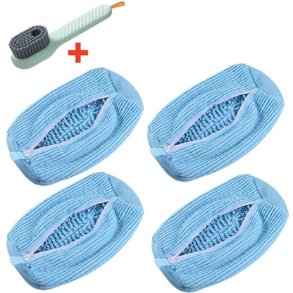 Shoe Washing Machine Bag with Cleaning Brush Set - Durable Reusable Laundry Bag for Sneakers, Running Shoes & Delicates (1, 2 or 4 Pack)