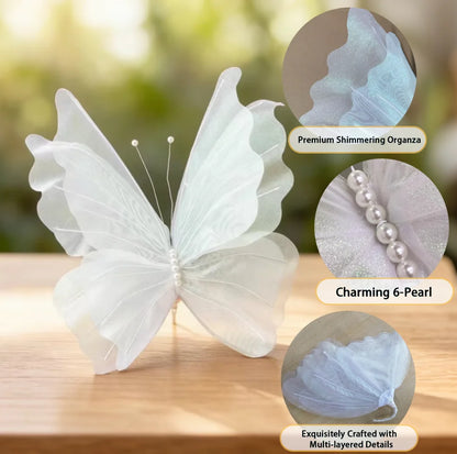 3D Gradient Silk Butterflies – Glitter Layered Butterfly Decorations for Weddings, Parties & Photo Props