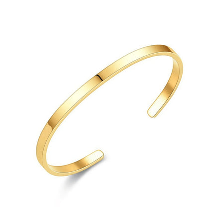Pulsera de cadena cubana de acero inoxidable de 3 mm - Pulsera de puño abierto ajustable para hombres | Accesorio de joyería de moda urbana hip hop