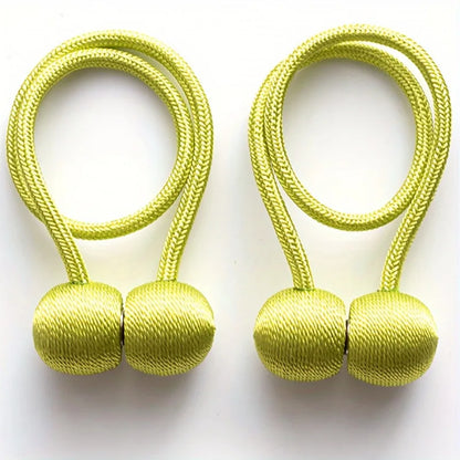 2PCS Magnetic Curtain Tiebacks – Earphone Design Curtain Holdbacks for Home, Bathroom & Shower Curtains, Decorative Buckle Accessories