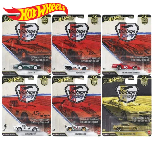 Hot Wheels Premium Vintage Racing Jaguar XJS – 1:64 Scale Die-Cast Alloy Car, Classic Racing Collectible Model & Gift