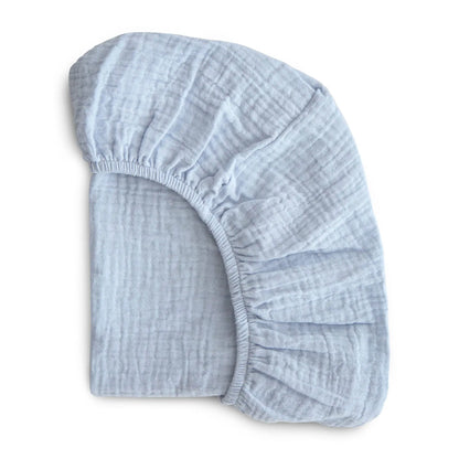 Sábana de cuna de algodón muselina suave y transpirable para bebé – Sábana ajustable universal para cunas de recién nacidos, moisés y camas infantiles