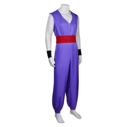 Dragon Ball Gohan Inspired Cosplay Costume – Men’s Jumpsuit Outfit Set with Belt, Shoes & Boots for Halloween, Carnival & Party Roleplay