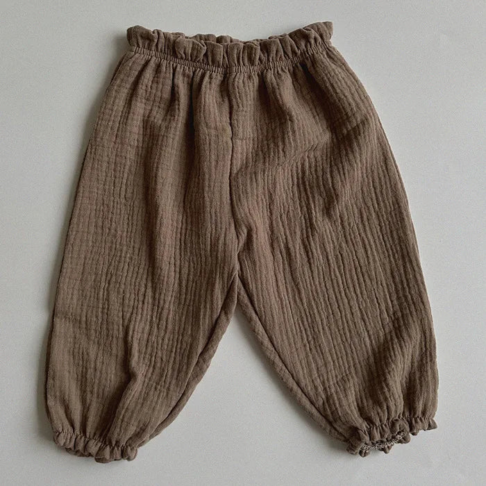 Pantalones de Bebé de Algodón Orgánico – Pantalones Suaves de Muselina Estampados para Recién Nacidos y Niños Pequeños, Parte de Abajo Informal y Adorable para Usar en Primavera, Verano, Otoño e Invierno