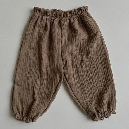 Pantalones de Bebé de Algodón Orgánico – Pantalones Suaves de Muselina Estampados para Recién Nacidos y Niños Pequeños, Parte de Abajo Informal y Adorable para Usar en Primavera, Verano, Otoño e Invierno