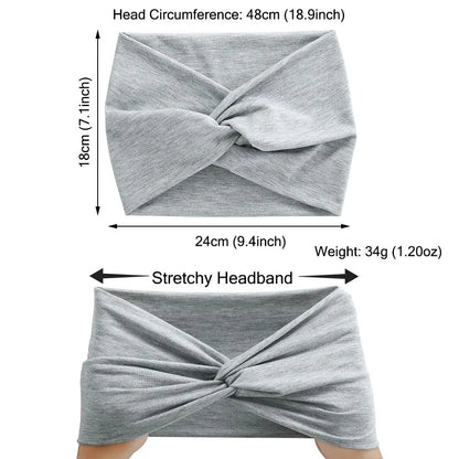 Extra Large Twisted Headband – Thick Wide Turban Hair Wrap for Women | Workout Yoga Fashion Hair Accessories