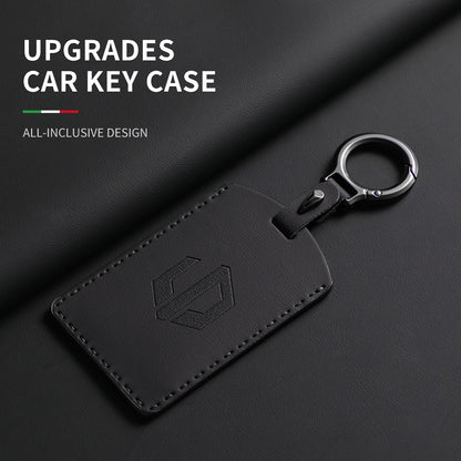 Funda protectora de cuero genuino para llave de coche LEAPMOTOR B01, C10, C11 y C16 – Kit prémium de protección de mando a distancia y tarjeta llave