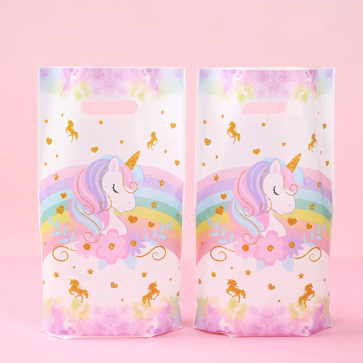 10/25/50 unidades Bolsas de Regalo de Unicornio para Dulces – Lindas Bolsas de Mano para Recuerdos de Fiesta, Decoraciones de Cumpleaños, Baby Showers, Regalos para Niños y Artículos de Celebración