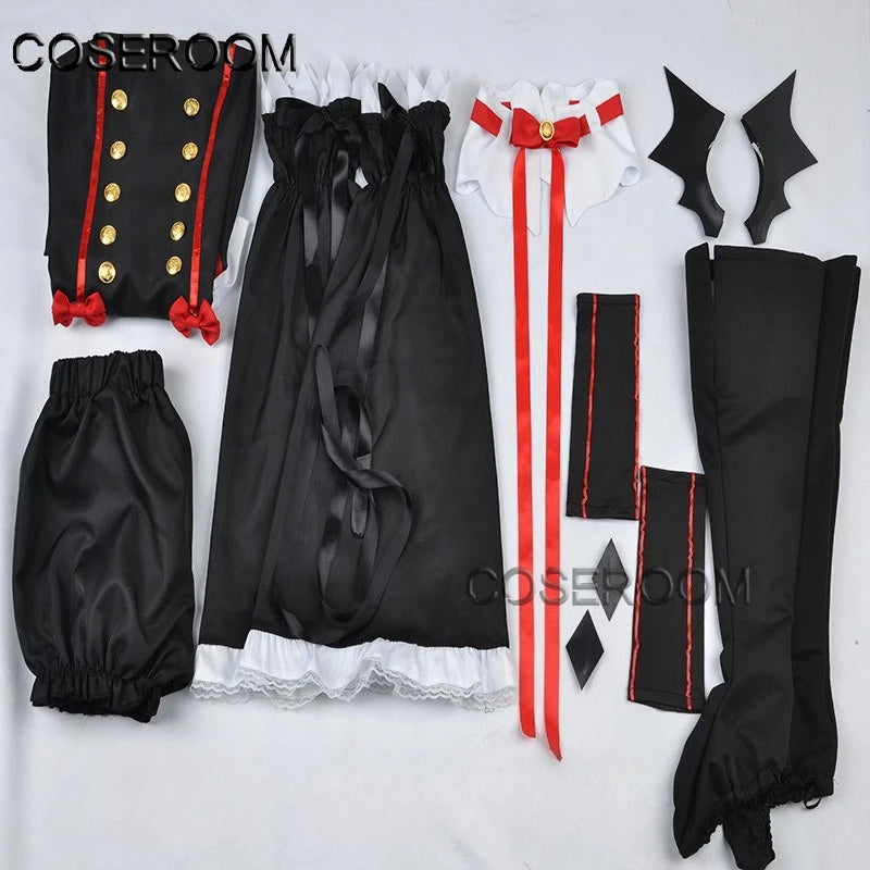 Krul Tepes Cosplay Costume – Seraph of the End Anime Vampire Witch Dress with Wig (Halloween Outfit)