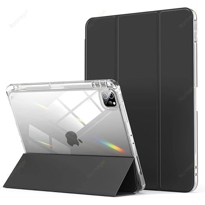 iPad Case with Pencil Holder for iPad A16, A19, 12th & 11th Gen (2026), Air 11/13, Air 8 M4/M3/M2, Pro 11/12.9/13 M4 & M5, Air 4/5, 10.9, 10.5, 10.2 & 9.7