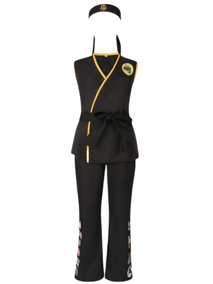 The Karate Kid Cobra Kai Cosplay Costume – Martial Arts Kimono Uniform with Headband, Taekwondo Training & Halloween Party Outfit