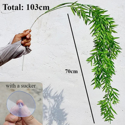 Bendable Reptile Jungle Vines – Flexible Foam Rattan Fake Branches for Lizard & Chameleon Terrariums, Rainforest Habitat Landscaping Decor