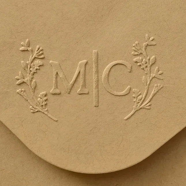 Custom Initials Embosser Stamp – Personalized Book & Wedding Embossing Seal for Address, Library & Gift Branding | Custom Paper Decor Accessory