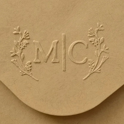 Custom Initials Embosser Stamp – Personalized Book & Wedding Embossing Seal for Address, Library & Gift Branding | Custom Paper Decor Accessory