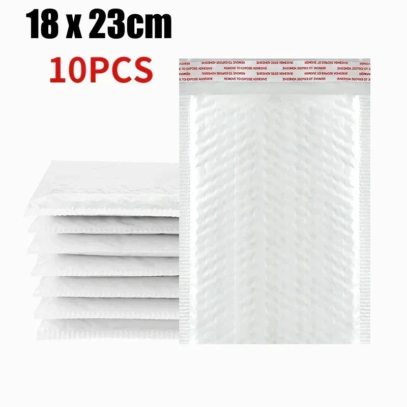 Sobres de burbujas blancos – Sobres de envío acolchados impermeables con autocierre, bolsas de embalaje de burbujas gruesas para envíos seguros (11/15/23 cm)