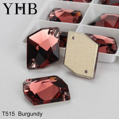 Strass à coudre YHB Cosmic AB Moonlight – Pierres plates en cristal de verre pour la décoration de vêtements et de sacs
